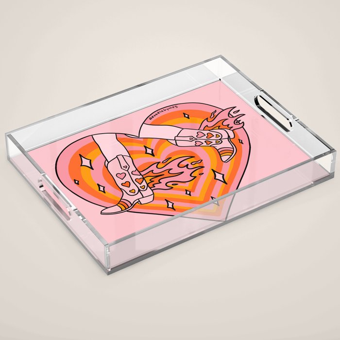 Running Cowgirl Acrylic Tray Gallery Image 1