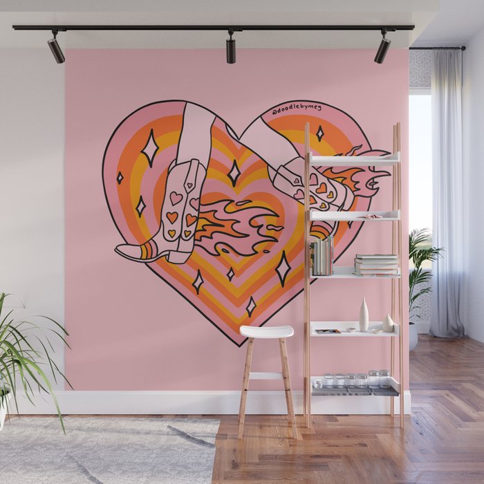 Running Cowgirl Wall Mural Gallery Image 1