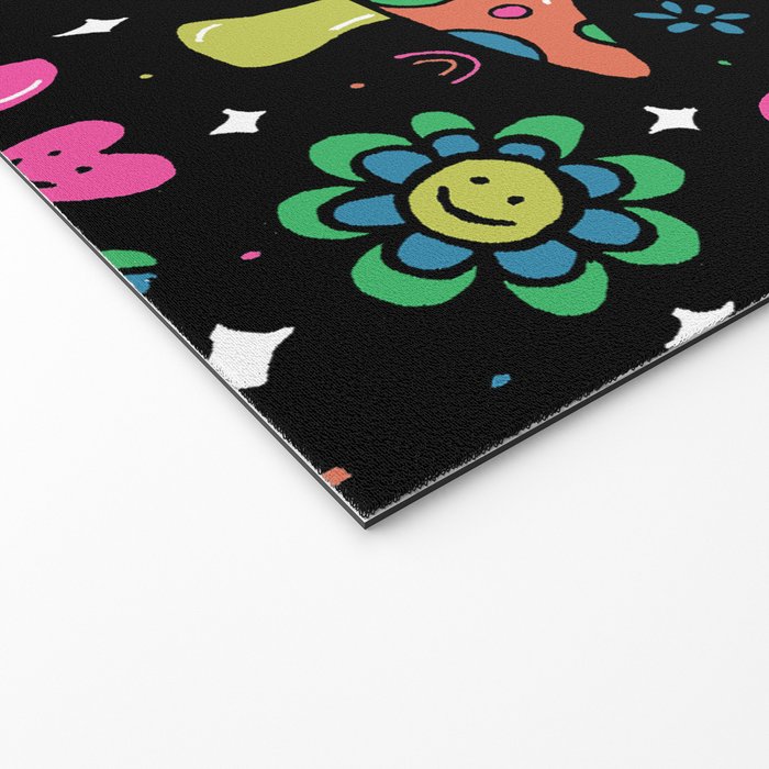 Rainbow Mushrooms Welcome Mat Gallery Image 2