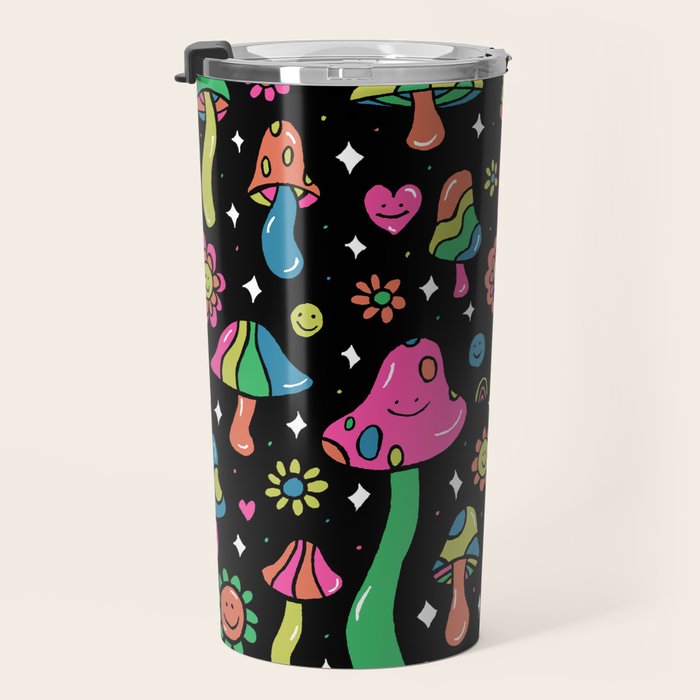 Rainbow Mushrooms Travel Mug Gallery Image 3