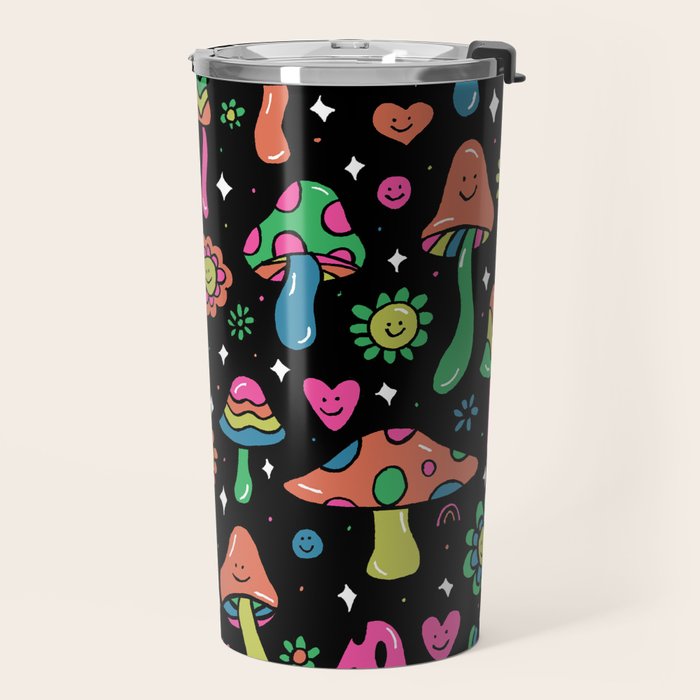 Rainbow Mushrooms Travel Mug Gallery Image 2