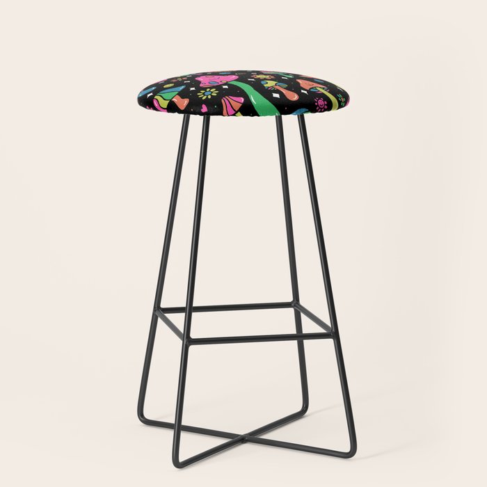 Rainbow Mushrooms Stool Gallery Image 1