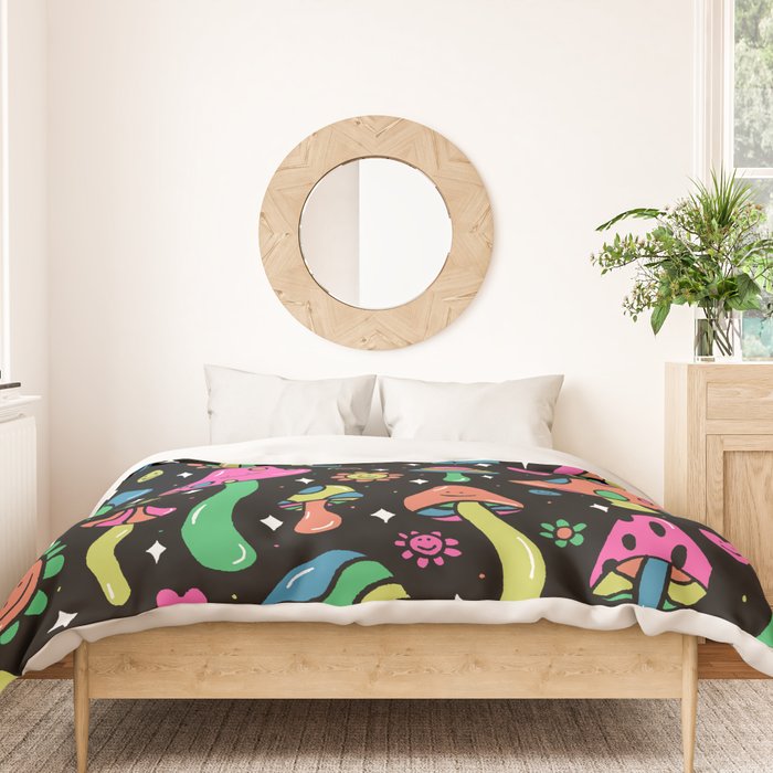 Rainbow Mushrooms Duvet Cover Gallery Image 3