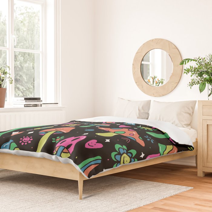 Rainbow Mushrooms Duvet Cover Gallery Image 2