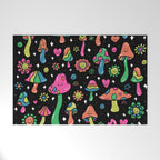 Rainbow Mushrooms Welcome Mat Gallery Image 1