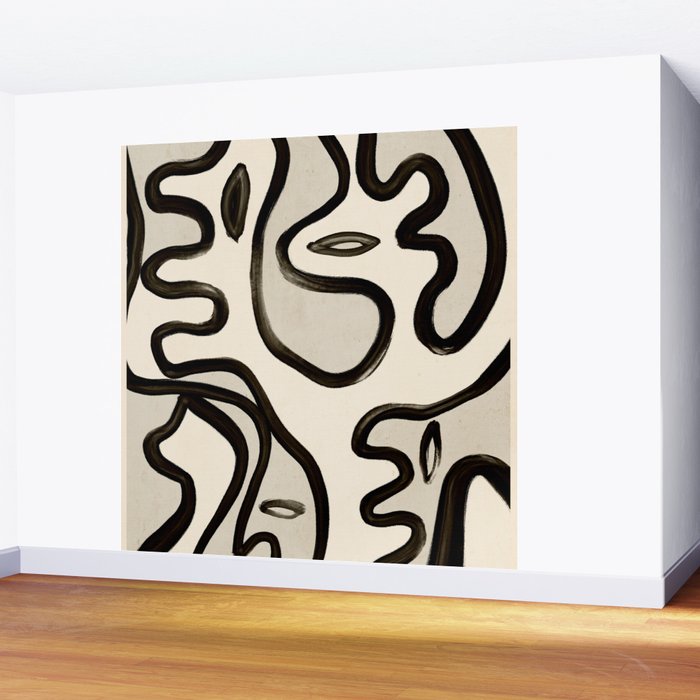 Abstract line art 249 Wall Mural Gallery Image 2