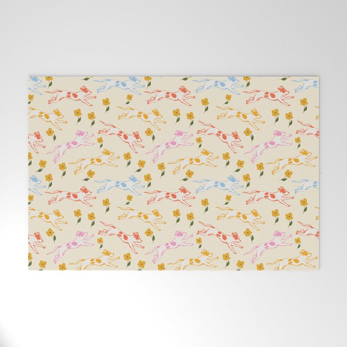 Colorful Puppies Welcome Mat Gallery Image 1