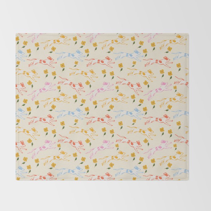 Colorful Puppies Throw Blanket Gallery Image 2