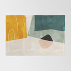 mid century shapes abstract painting 3 Rug Gallery Image 2