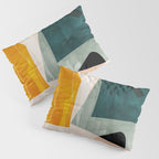 mid century shapes abstract painting 3 Pillow Sham Gallery Image 3