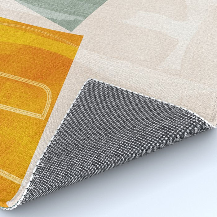 mid century shapes abstract painting 3 Rug Gallery Image 4