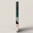 mid century shapes abstract painting 3 iPhone Case Gallery Image 2