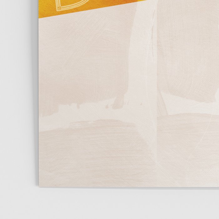 mid century shapes abstract painting 3 Poster Gallery Image 3