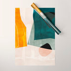 mid century shapes abstract painting 3 Wrapping Paper Gallery Image 1
