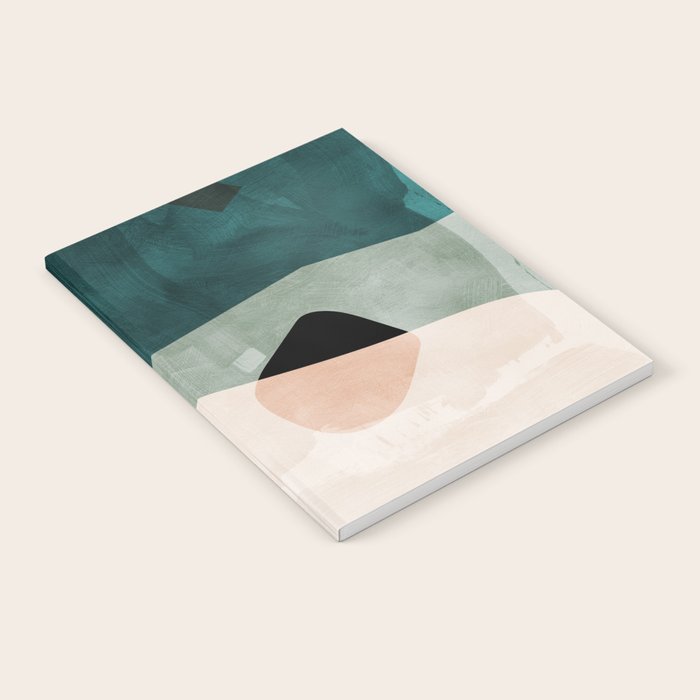 mid century shapes abstract painting 3 Notebook Gallery Image 2