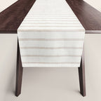 AEGEAN WIDE SPACED TICKING JUTE Table Runner Gallery Image 1