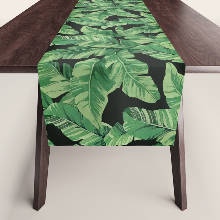 Tropical banana leaves II Table Runner Gallery Image 1