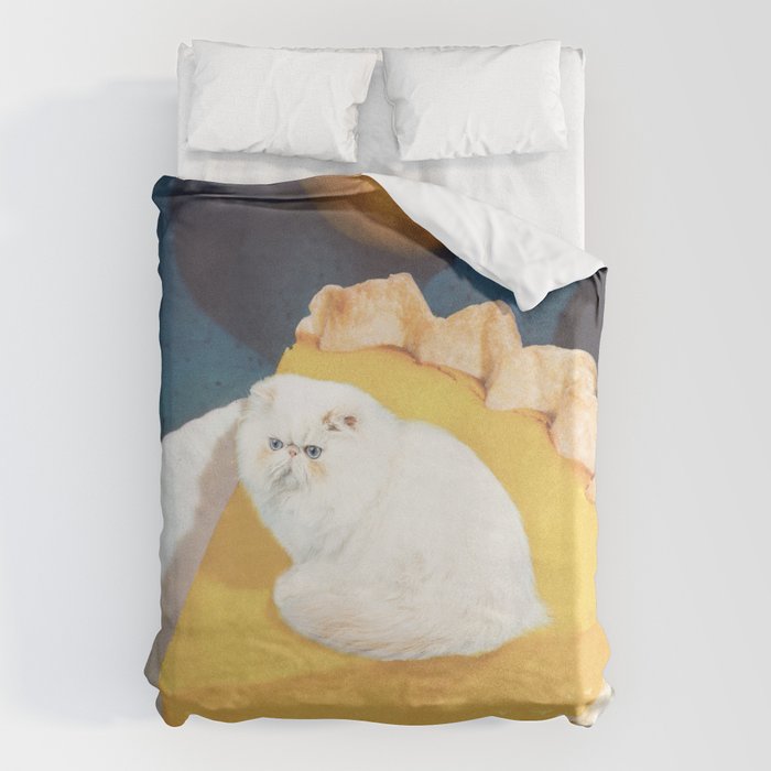 Lemon Meow Pie - Cat Meringue Duvet Cover Gallery Image 6