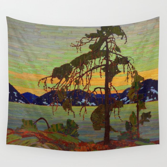 Tom Thomson The Jack Pine 1916-1917 Canadian Landscape Artist Wall Tapestry Gallery Image 4