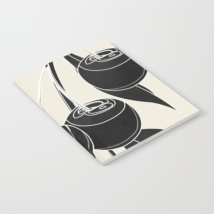Minimalist Cherry Fruit Line Art 1 Notebook Gallery Image 2