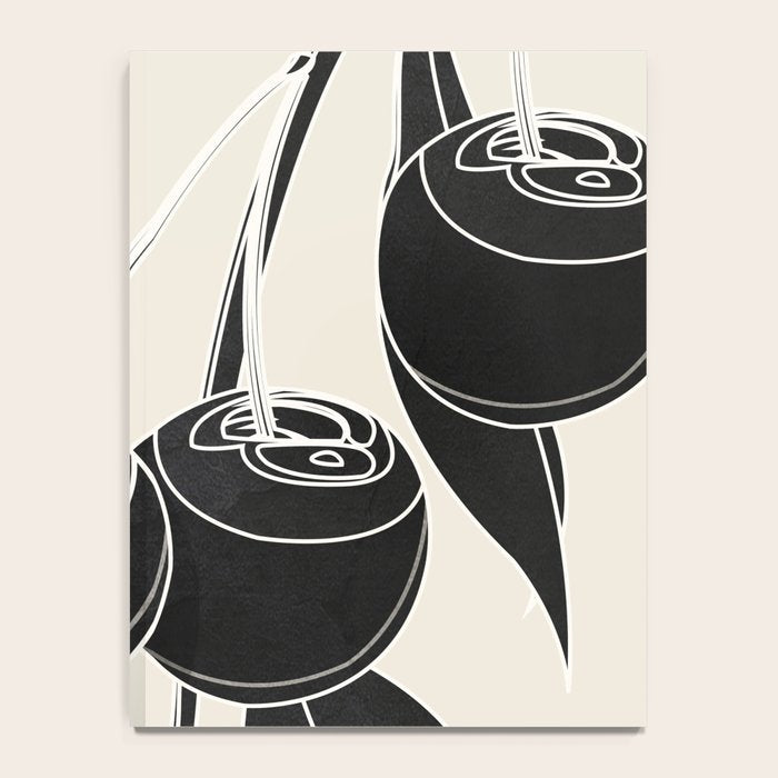 Minimalist Cherry Fruit Line Art 1 Notebook Gallery Image 4
