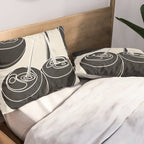 Minimalist Cherry Fruit Line Art 1 Pillow Sham Gallery Image 2