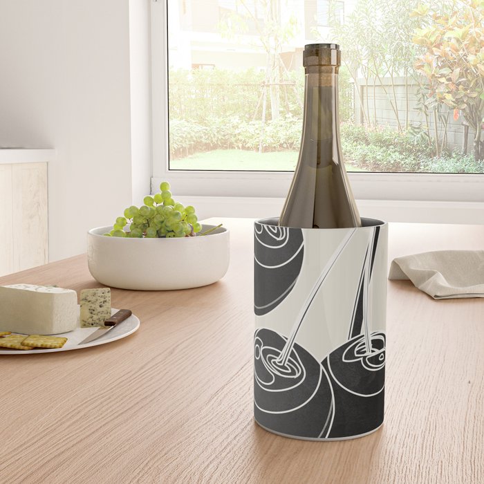 Minimalist Cherry Fruit Line Art 1 Wine Chiller Gallery Image 4