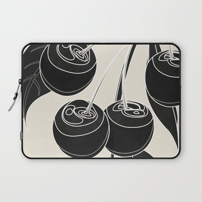 Minimalist Cherry Fruit Line Art 1 Laptop Sleeve Gallery Image 1