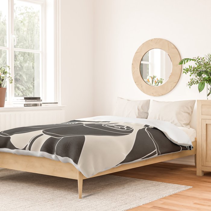 Minimalist Cherry Fruit Line Art 1 Duvet Cover Gallery Image 2