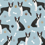 Boston Terrier Dogs Pattern Blue Coffee Mug Gallery Image 2