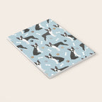 Boston Terrier Dogs Pattern Blue Notebook Gallery Image 3