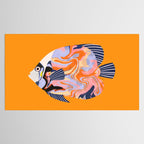 Colorful Tropical Fish and Abstract Ocean Art Tablecloth Gallery Image 2