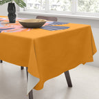 Colorful Tropical Fish and Abstract Ocean Art Tablecloth Gallery Image 3