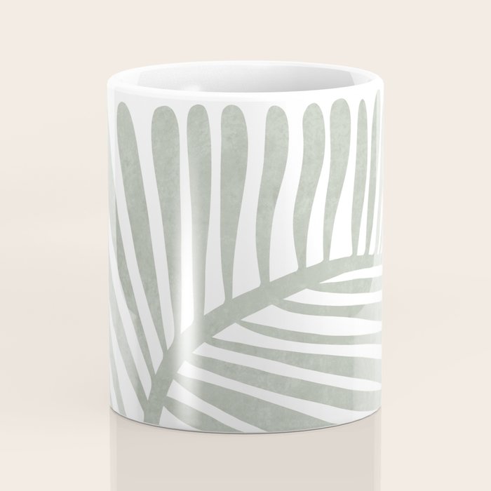 Abstract sage green leaf Coffee Mug Gallery Image 4