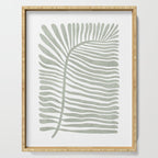 Abstract sage green leaf Serving Tray Gallery Image 1