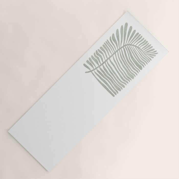 Abstract sage green leaf Yoga Mat Gallery Image 1