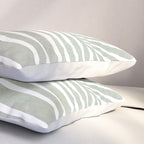 Abstract sage green leaf Pillow Sham Gallery Image 3