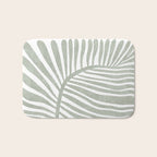 Abstract sage green leaf Bath Mat Gallery Image 1