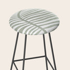 Abstract sage green leaf Stool Gallery Image 2