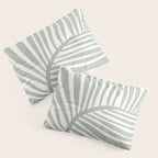 Abstract sage green leaf Pillow Sham Gallery Image 3