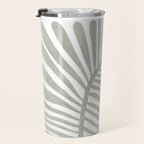Abstract sage green leaf Travel Mug Gallery Image 3