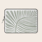 Abstract sage green leaf Laptop Sleeve Gallery Image 1