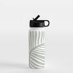 Abstract sage green leaf Water Bottle Gallery Image 1