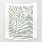 Abstract sage green leaf Wall Tapestry Gallery Image 4
