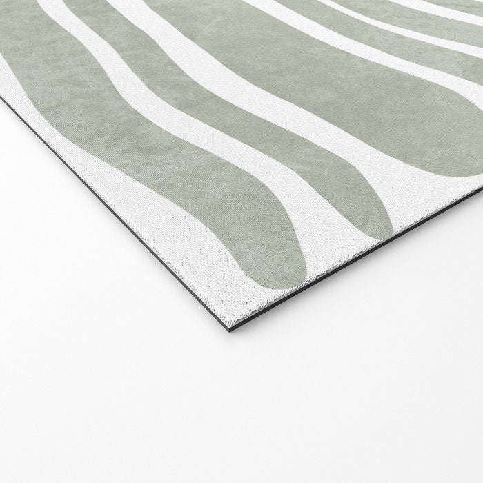 Abstract sage green leaf Welcome Mat Gallery Image 2