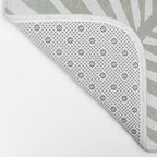 Abstract sage green leaf Bath Mat Gallery Image 2