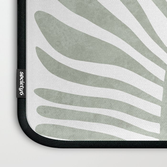 Abstract sage green leaf Laptop Sleeve Gallery Image 3