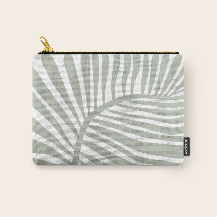 Abstract sage green leaf Carry All Pouch Gallery Image 1
