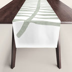 Abstract sage green leaf Table Runner Gallery Image 1