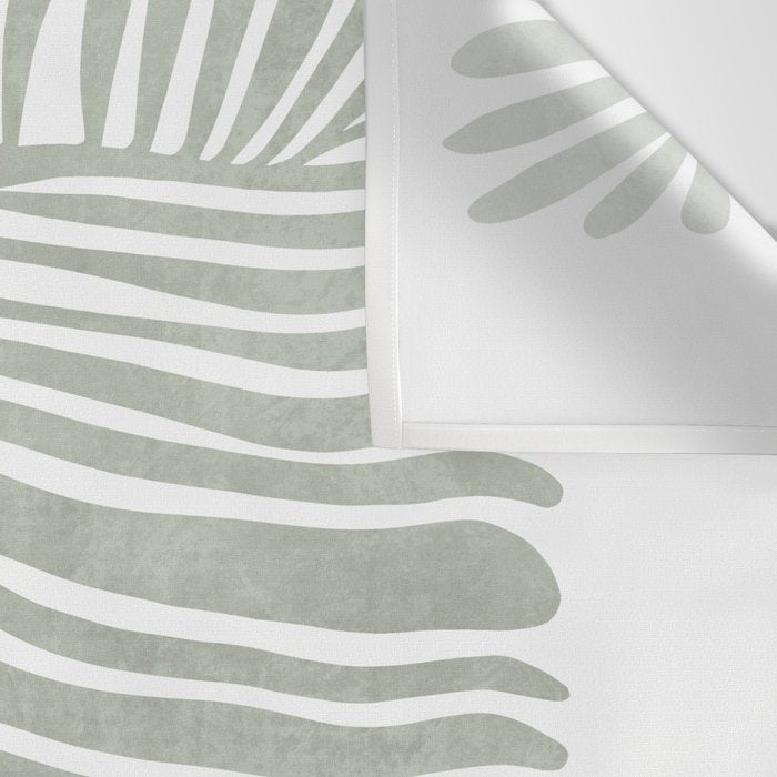 Abstract sage green leaf Wall Tapestry Gallery Image 3